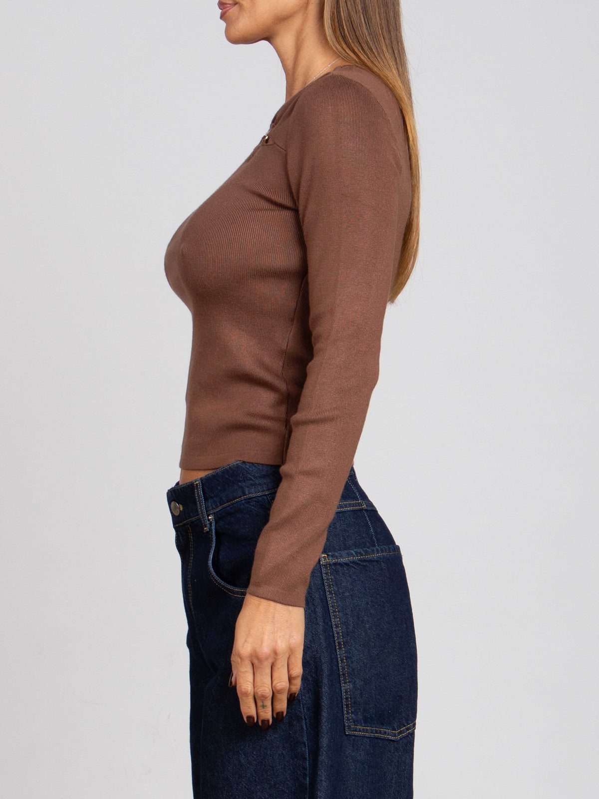 Maglia scollo con fibia Vero Moda