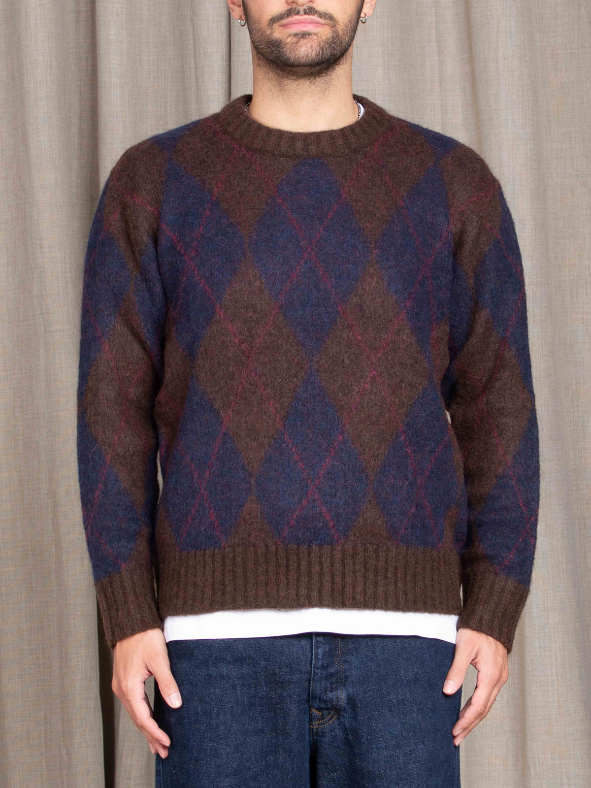 Maglione girocollo argyle Selected Homme