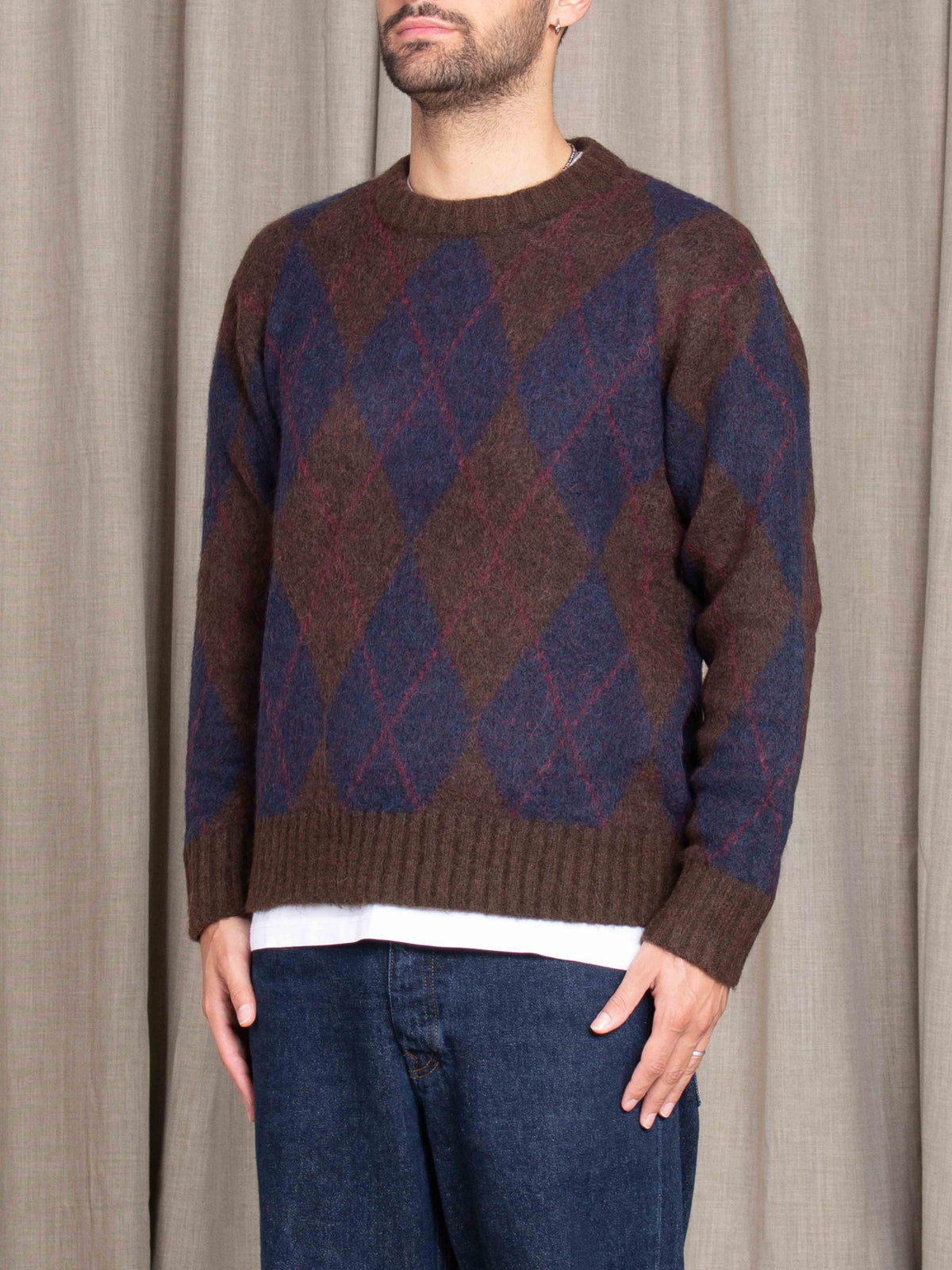 Maglione girocollo argyle Selected Homme
