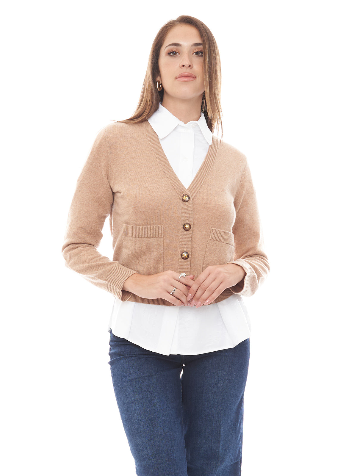 Cardigan in misto cashmere Elisabetta Franchi