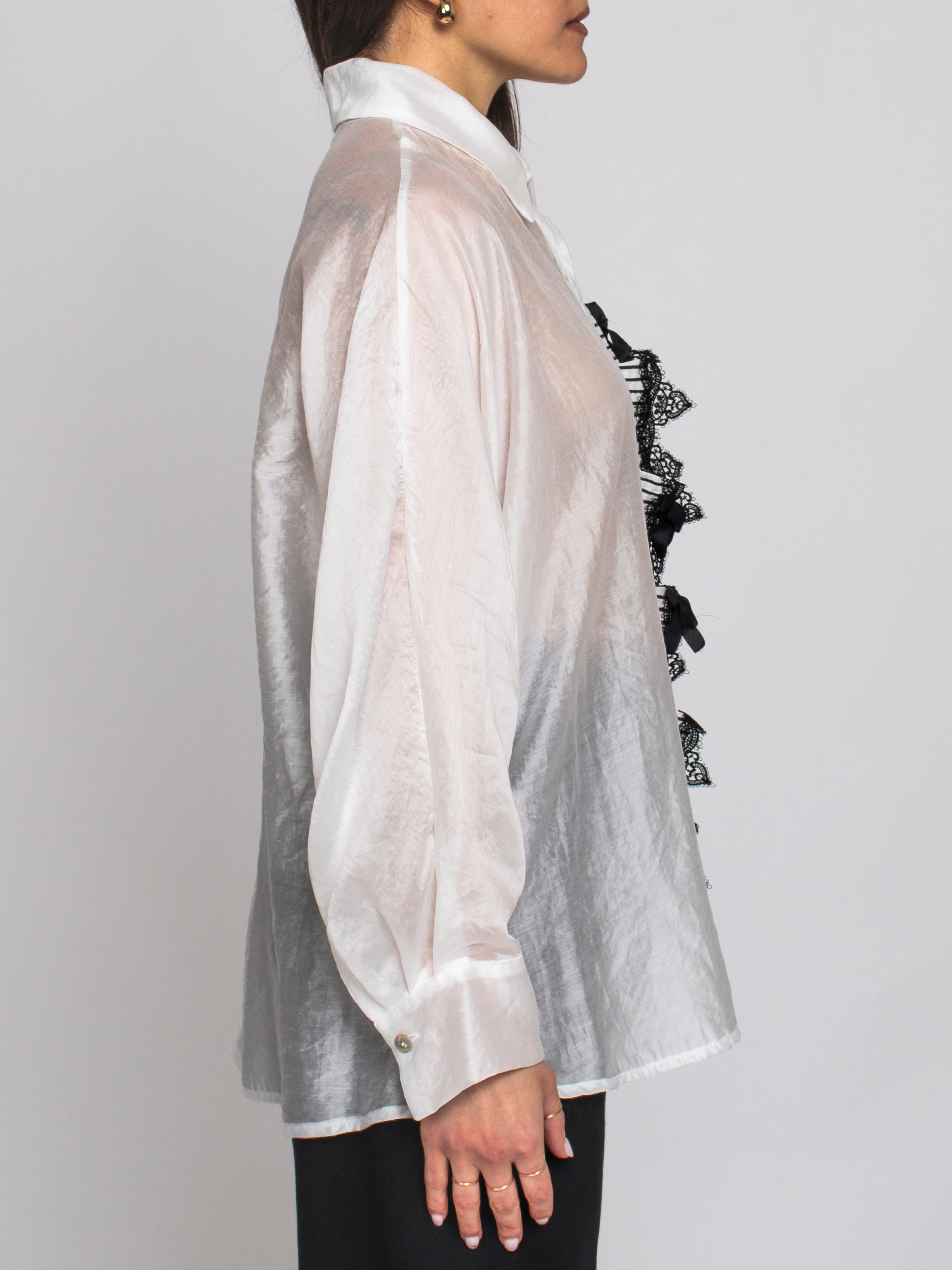 Camicia con Voilant e Pizzo Le Streghe
