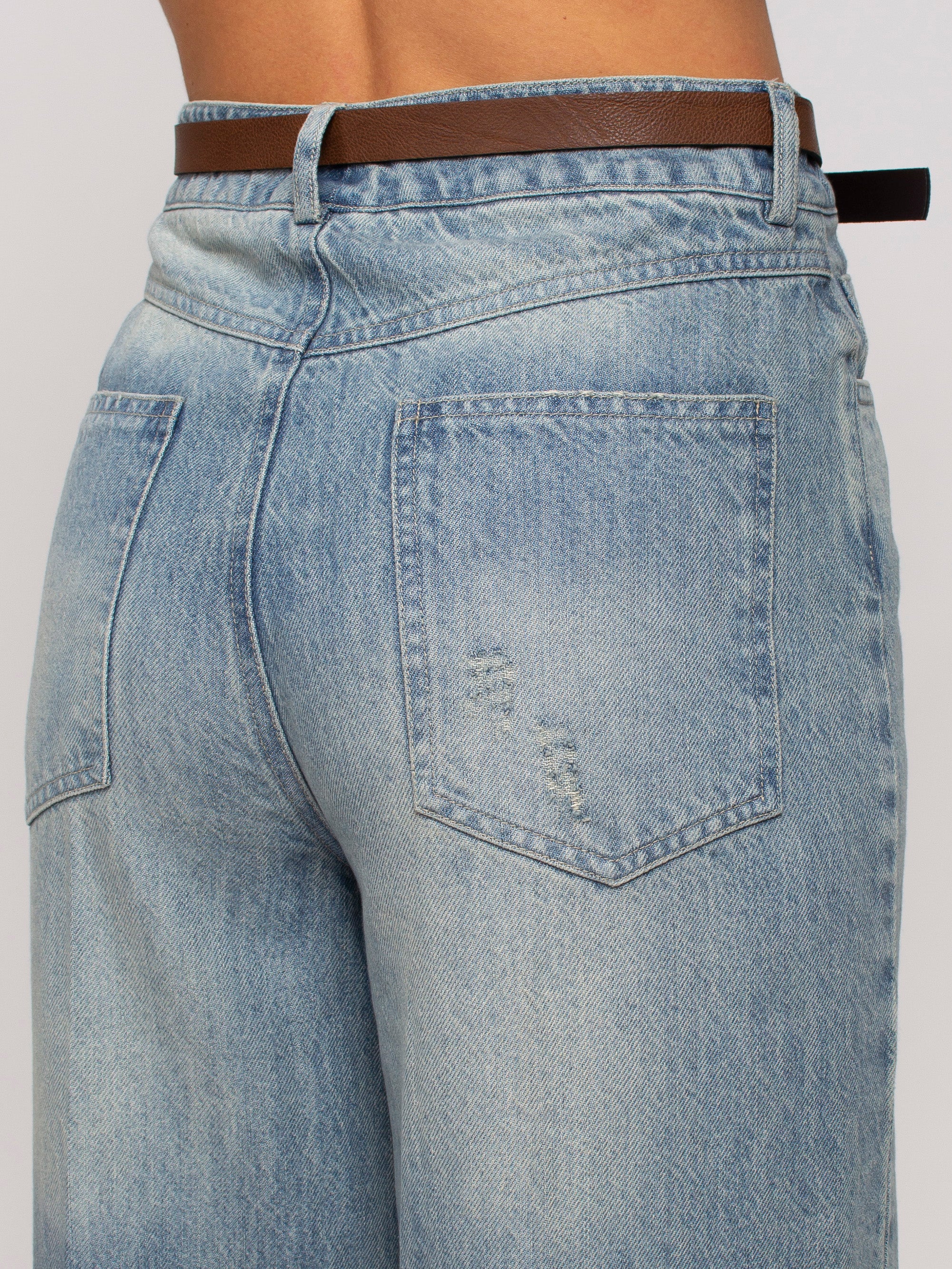 Jeans a Palazzo con Cintura Vicolo