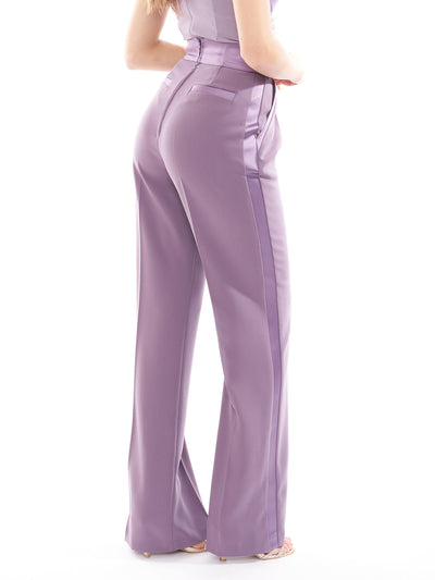 Pantalone in crêpe con fascione ricamato Elisabetta Franchi