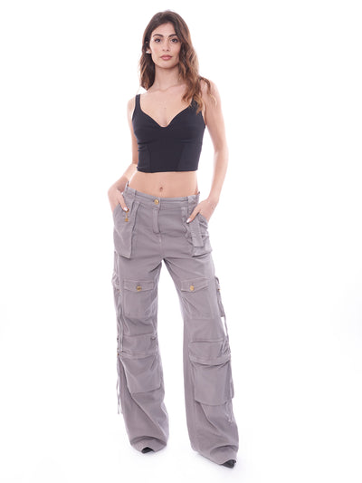 Jeans cargo con lacci Elisabetta Franchi
