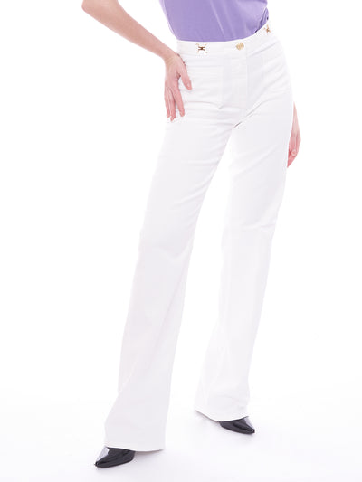 Straight jeans with Elisabetta Franchi patch pockets 
