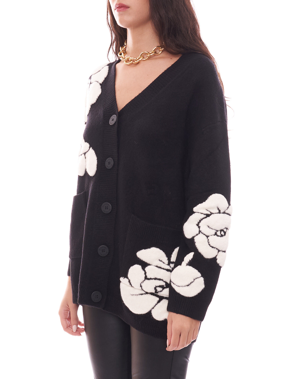 Cardigan stampa fiori BluGirl