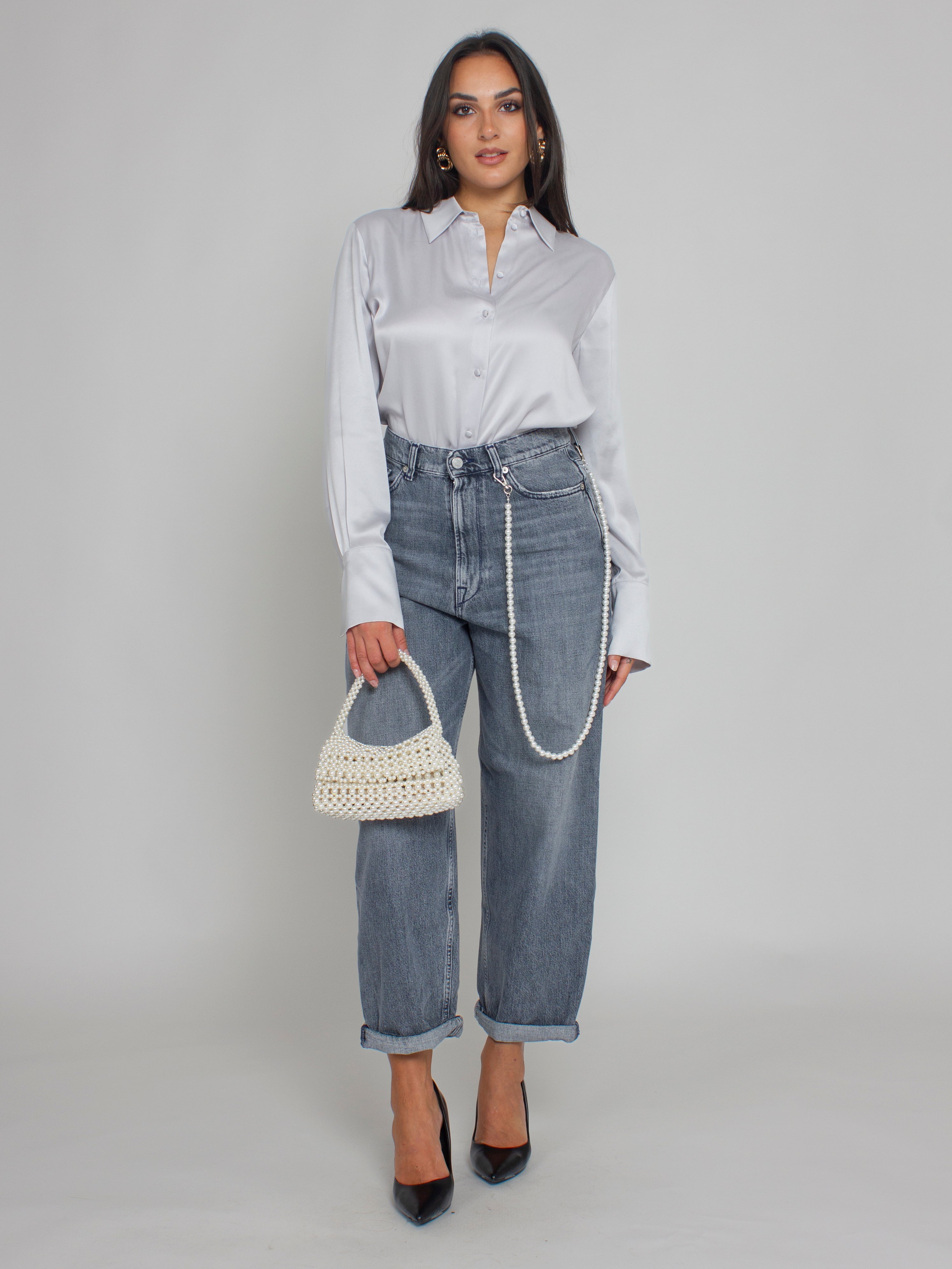 Camicia in raso di seta Blugirl