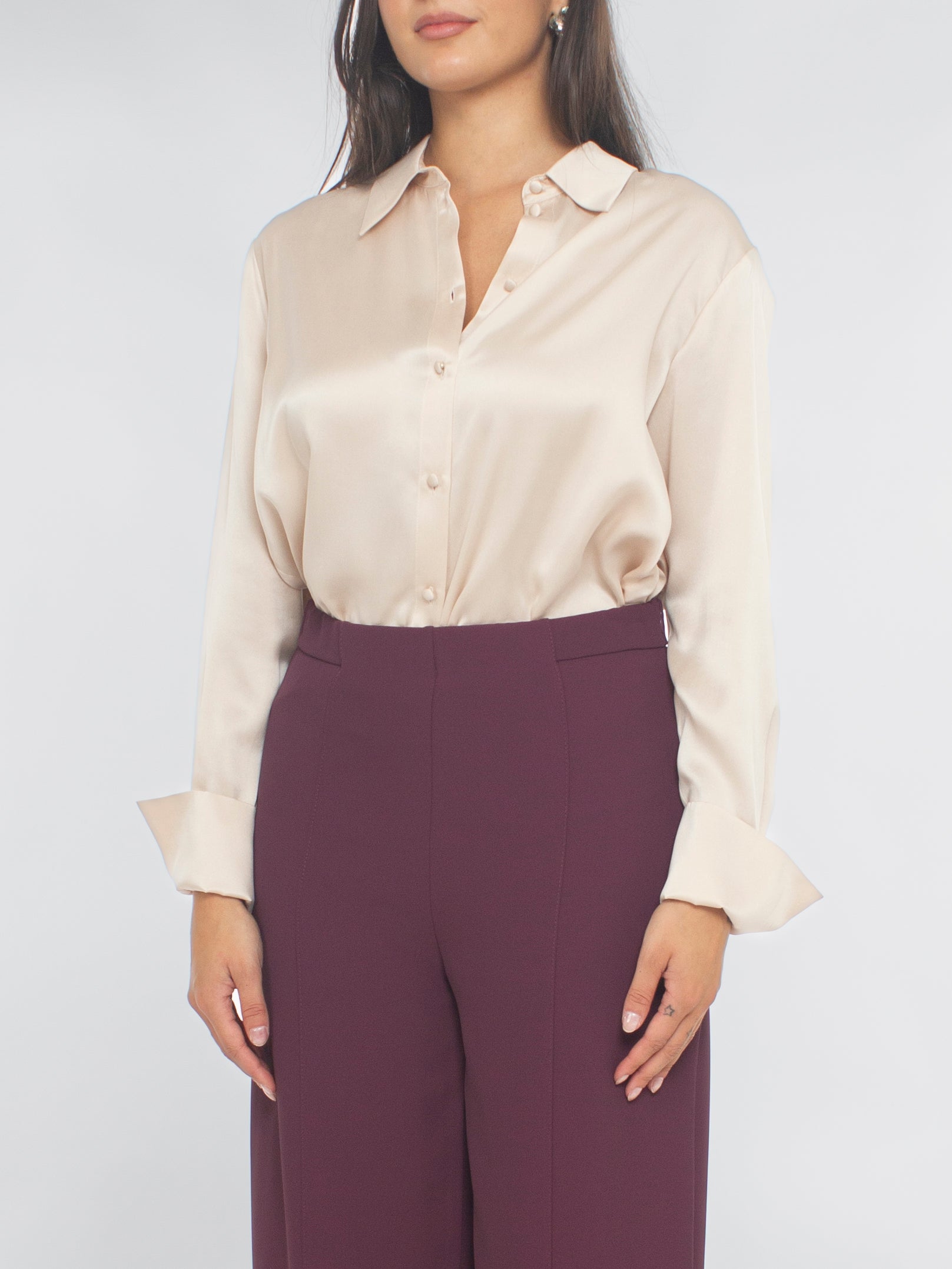 Camicia in raso di seta Blugirl