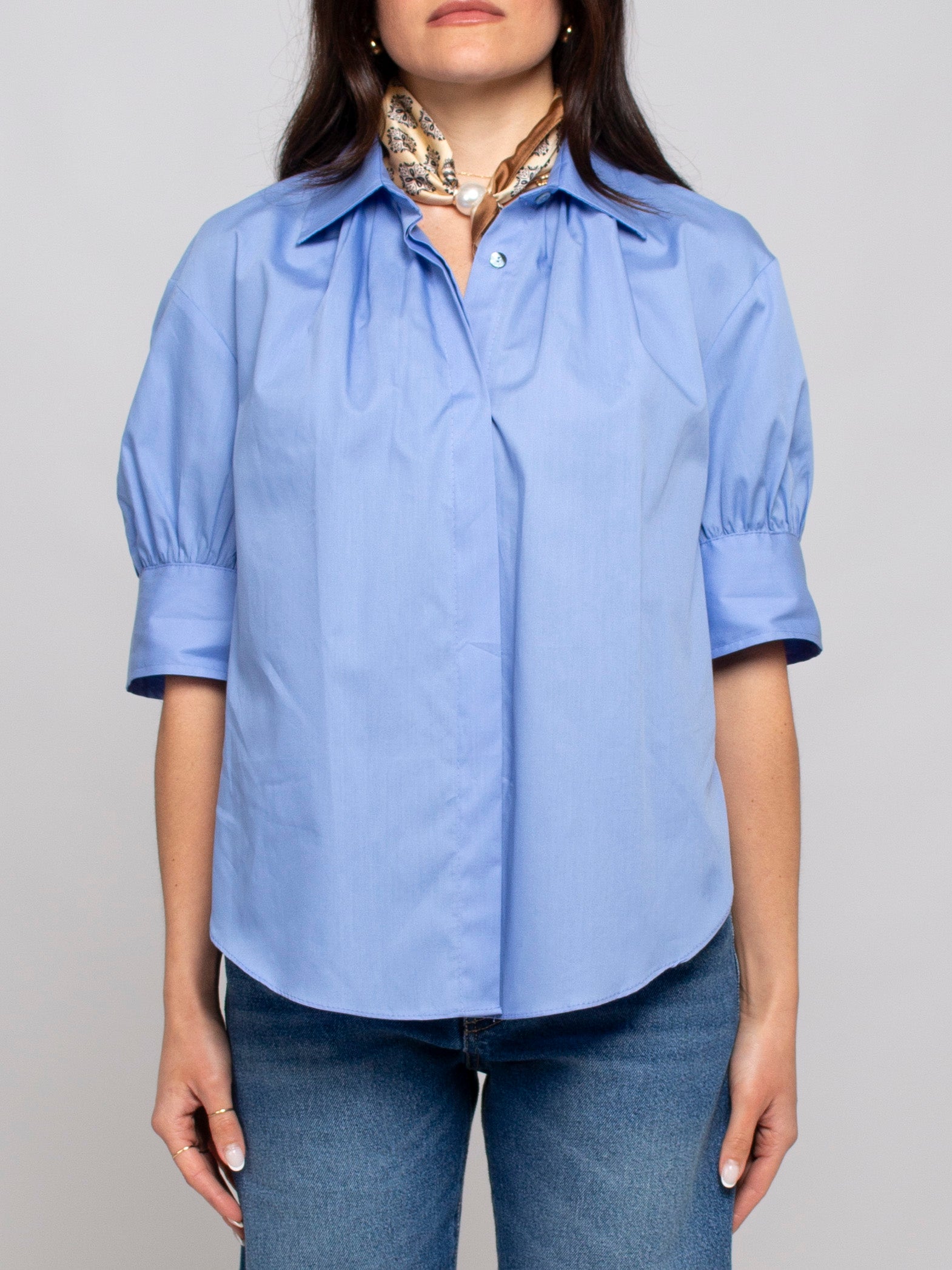 Camicia manica corta arricciata Vicolo