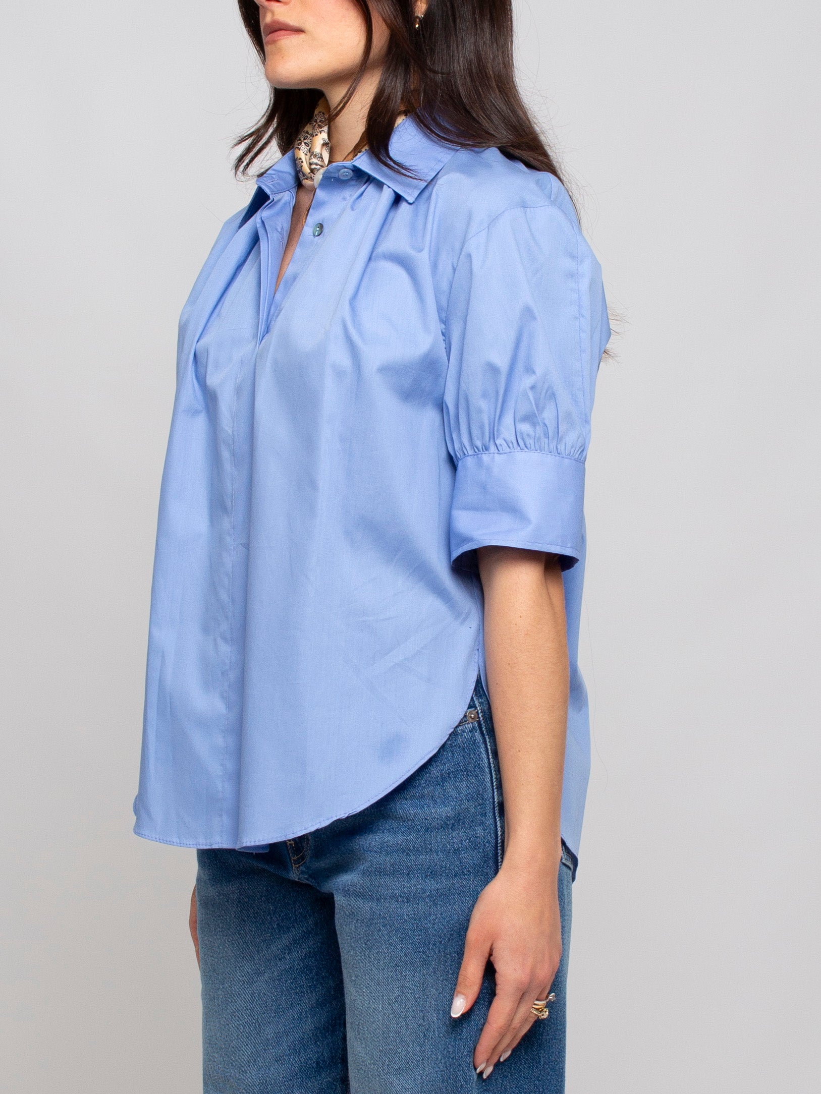 Camicia manica corta arricciata Vicolo