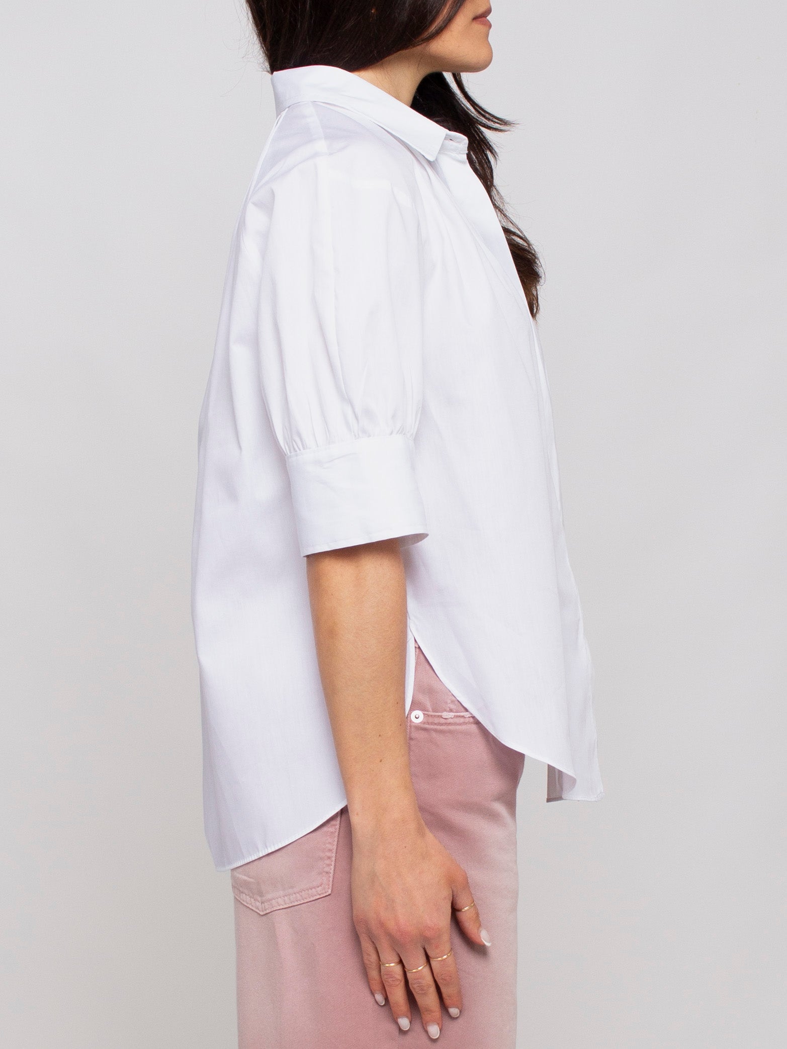 Camicia manica corta arricciata Vicolo