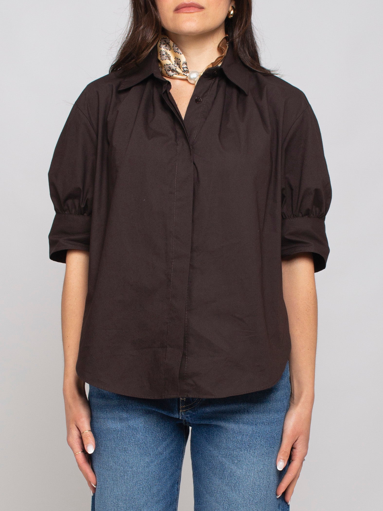 Camicia manica corta arricciata Vicolo