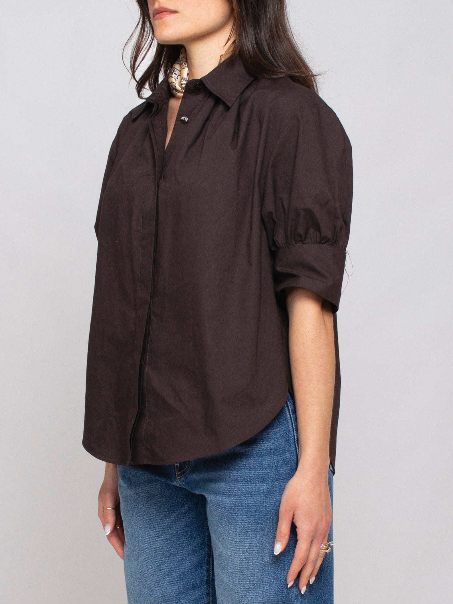 Camicia manica corta arricciata Vicolo