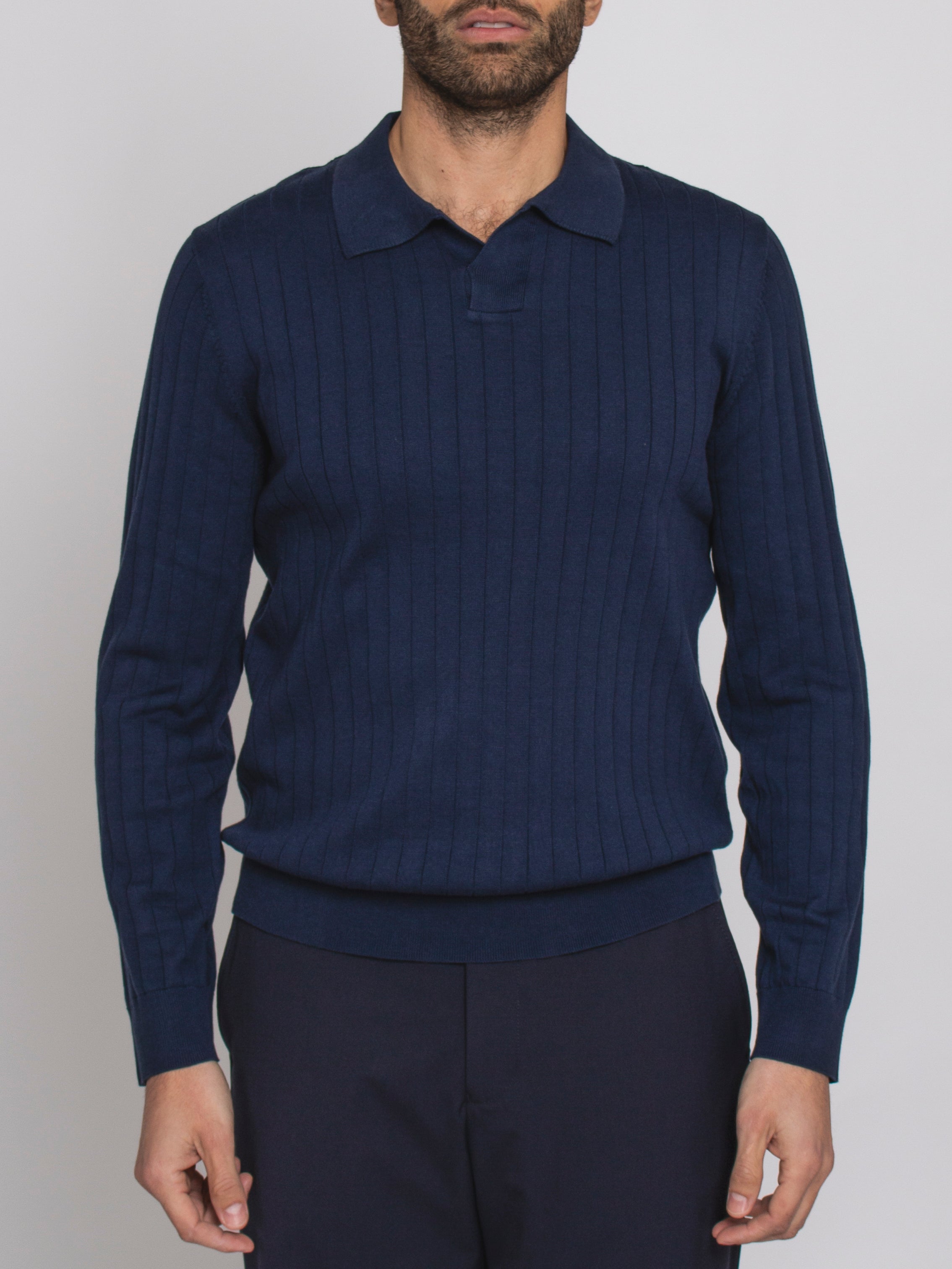 Maglia a Costine con Colletto Selected Homme
