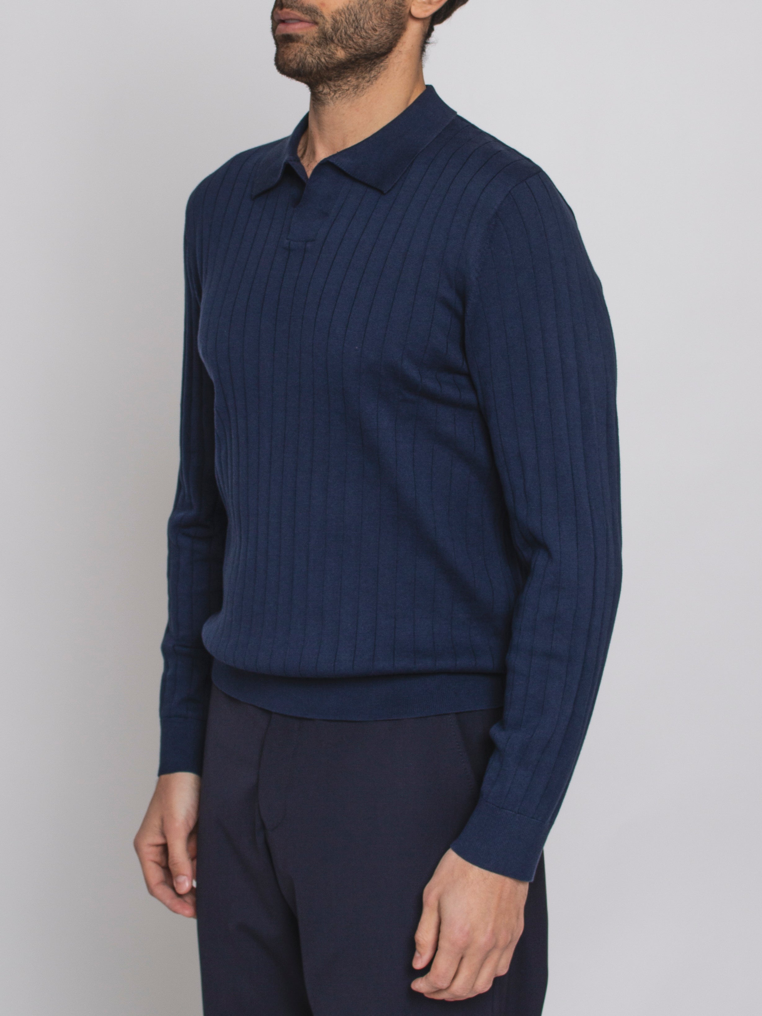 Maglia a Costine con Colletto Selected Homme