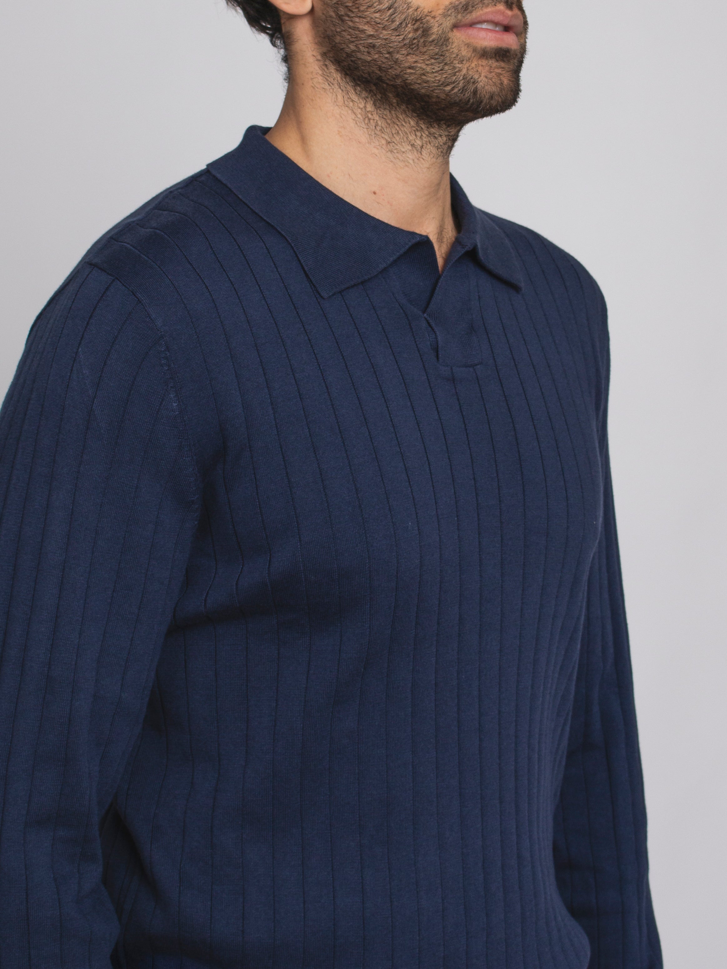 Maglia a Costine con Colletto Selected Homme