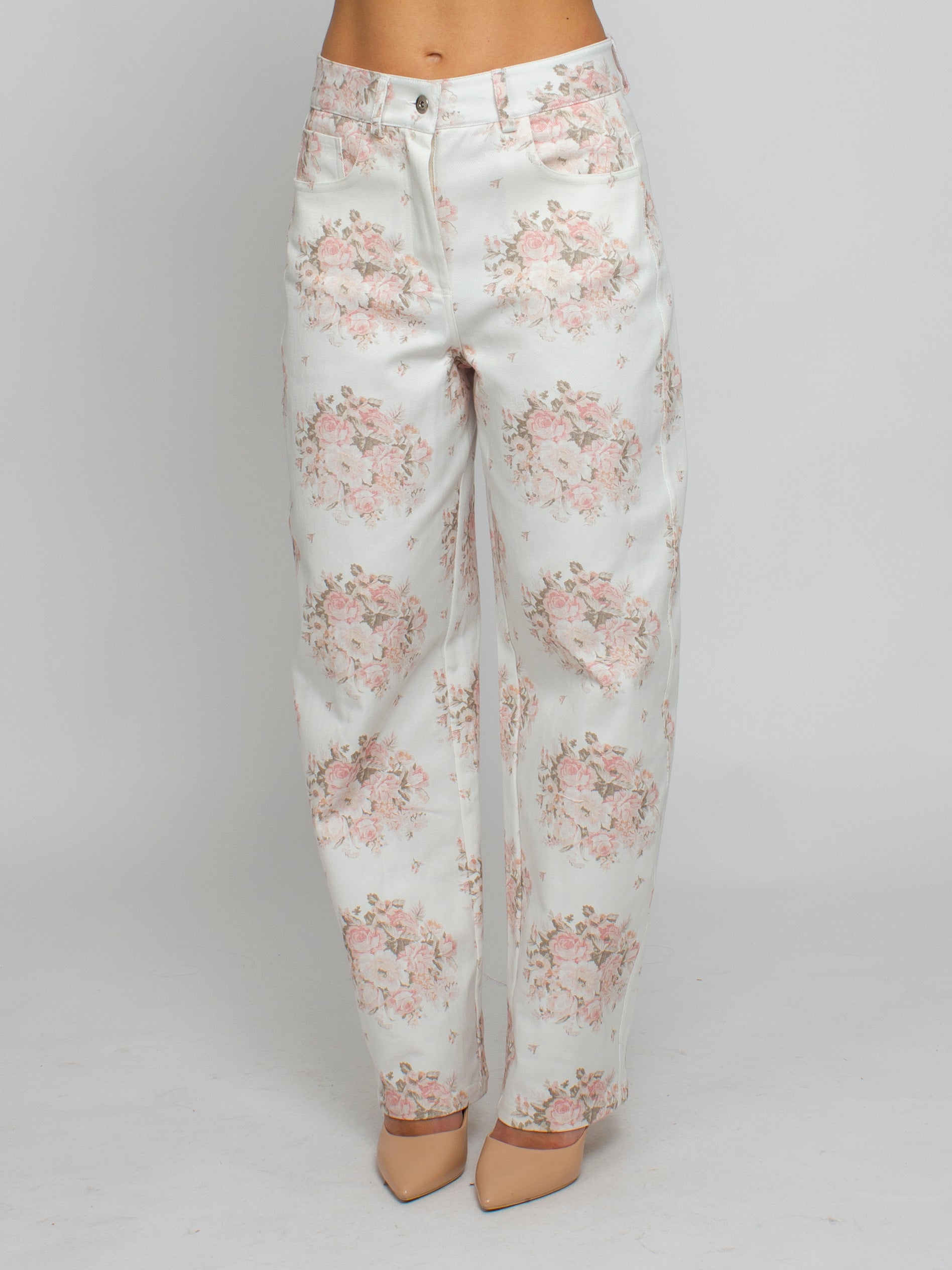 Pantalone fantasia fiori Vicolo