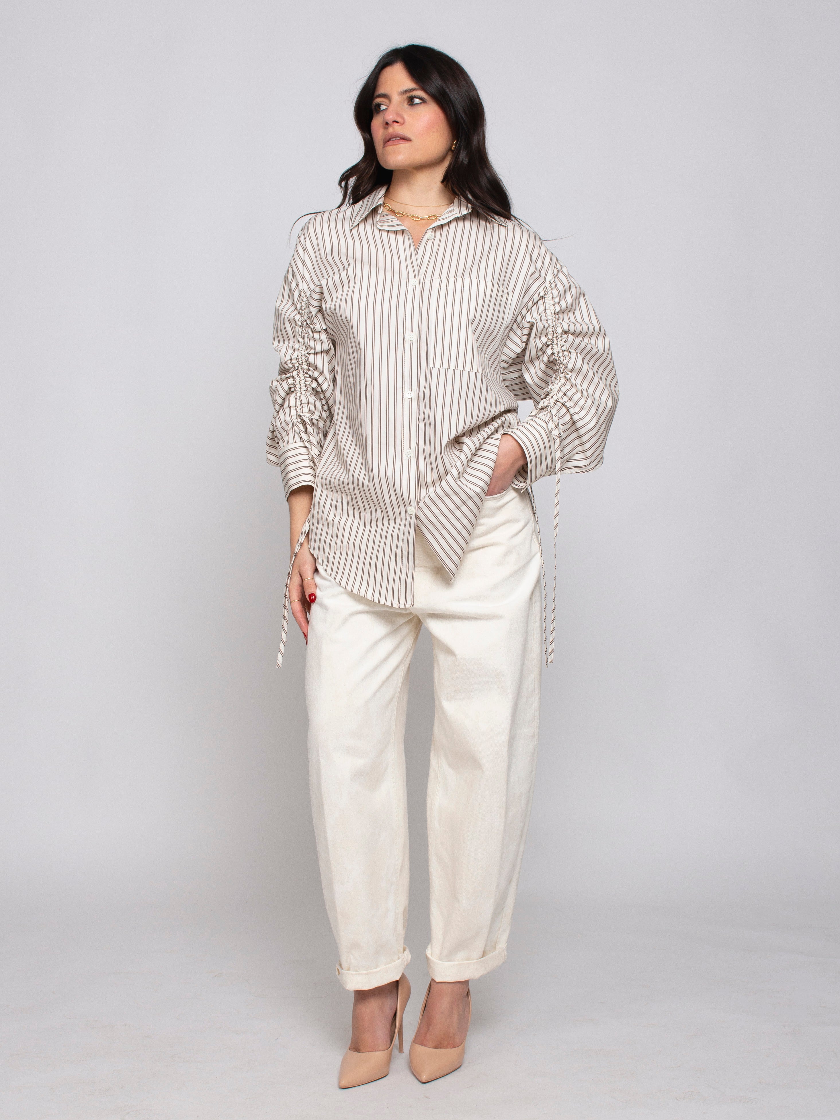 Camicia con Maniche Arricciate Vicolo