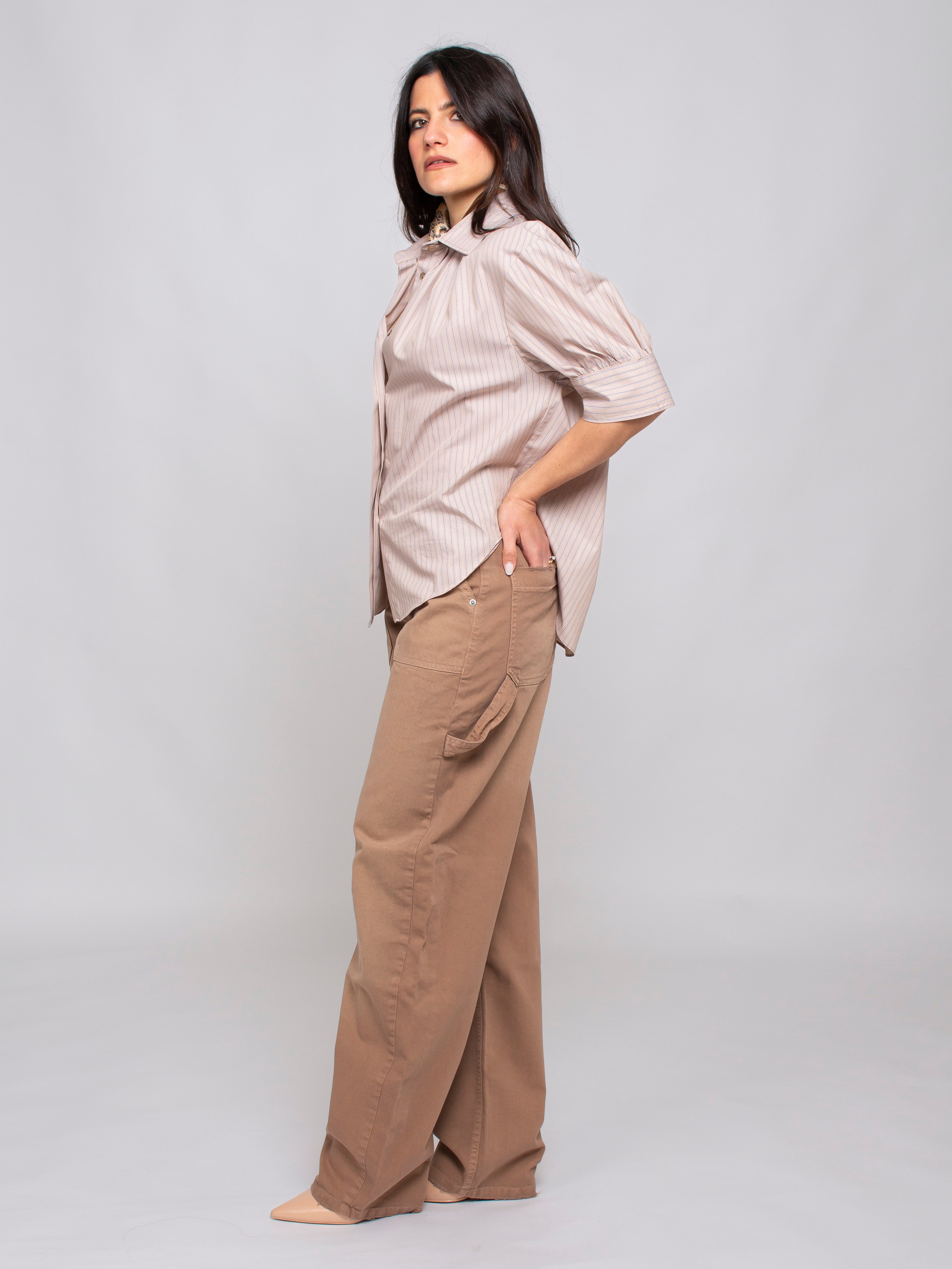 Camicia mezza manica a righe Vicolo