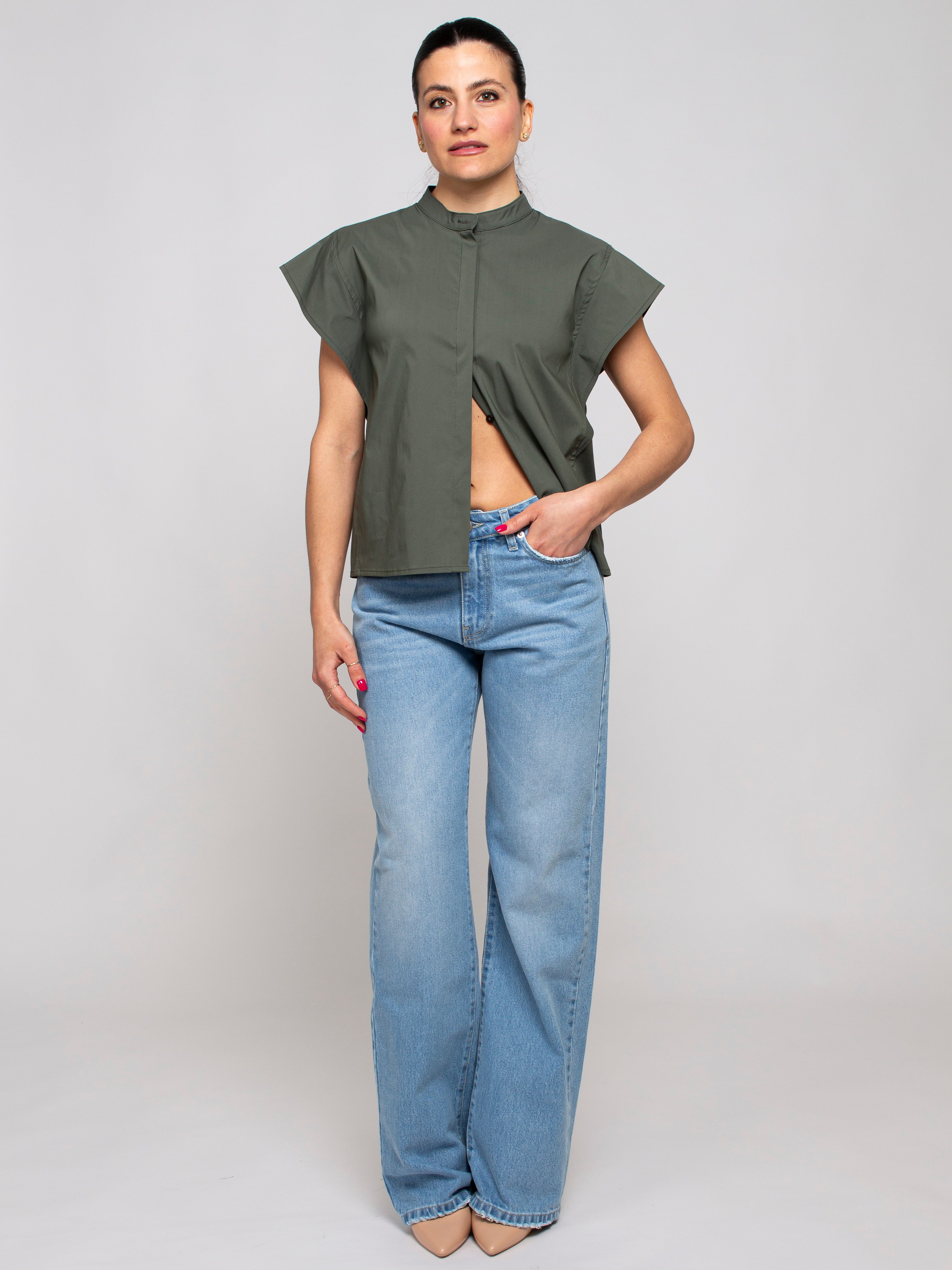 Camicia coreana spalla alette Vicolo