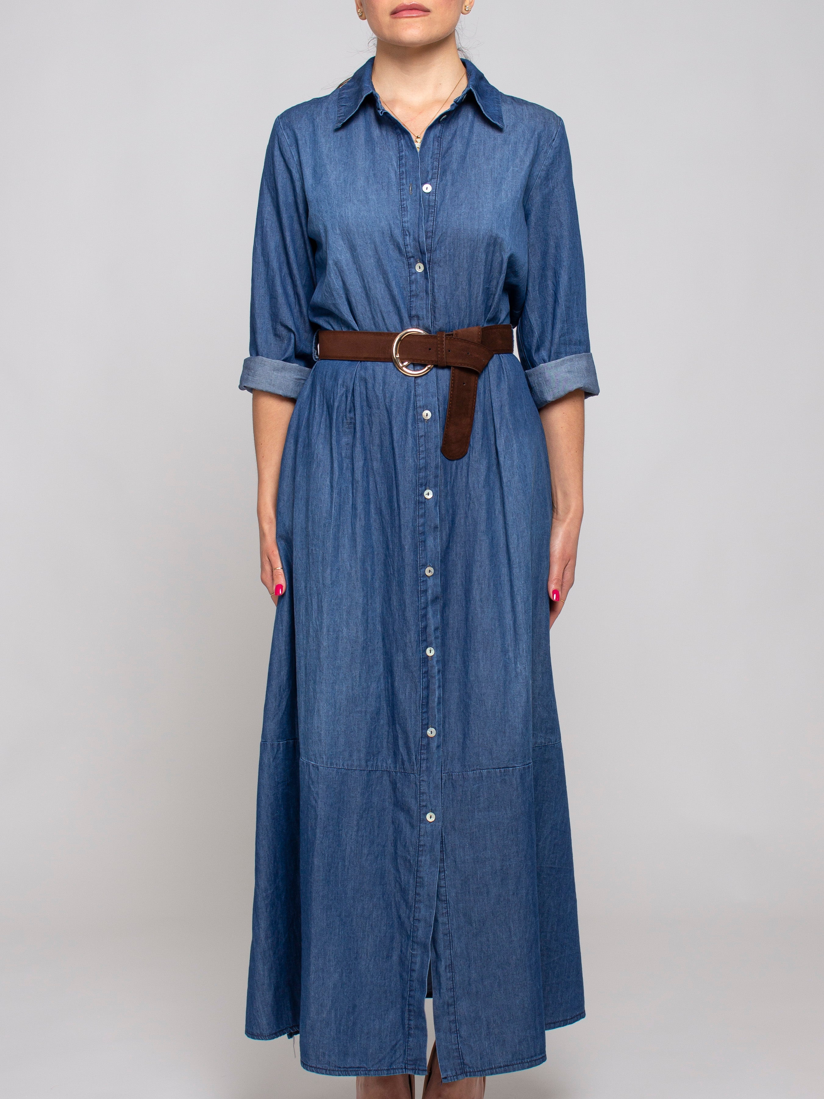 Abito di jeans con cintura Vicolo