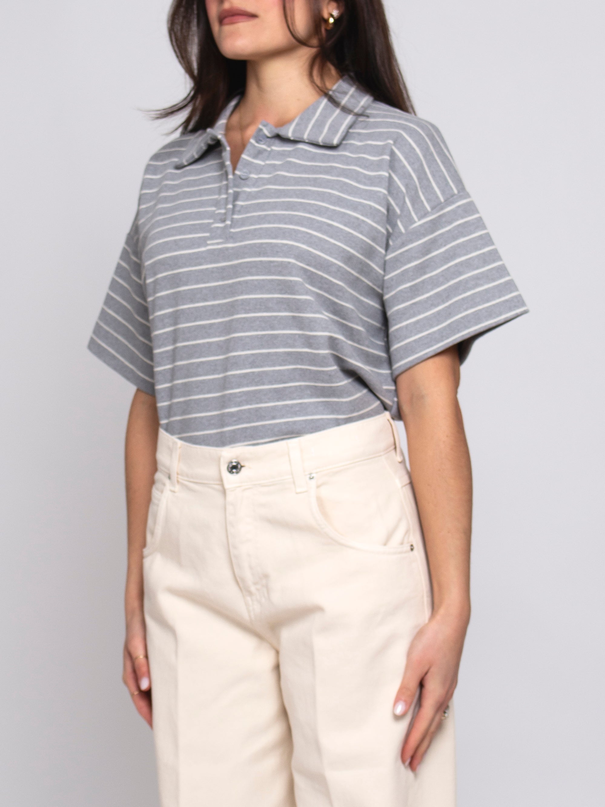 T-Shirt polo a righe Vicolo