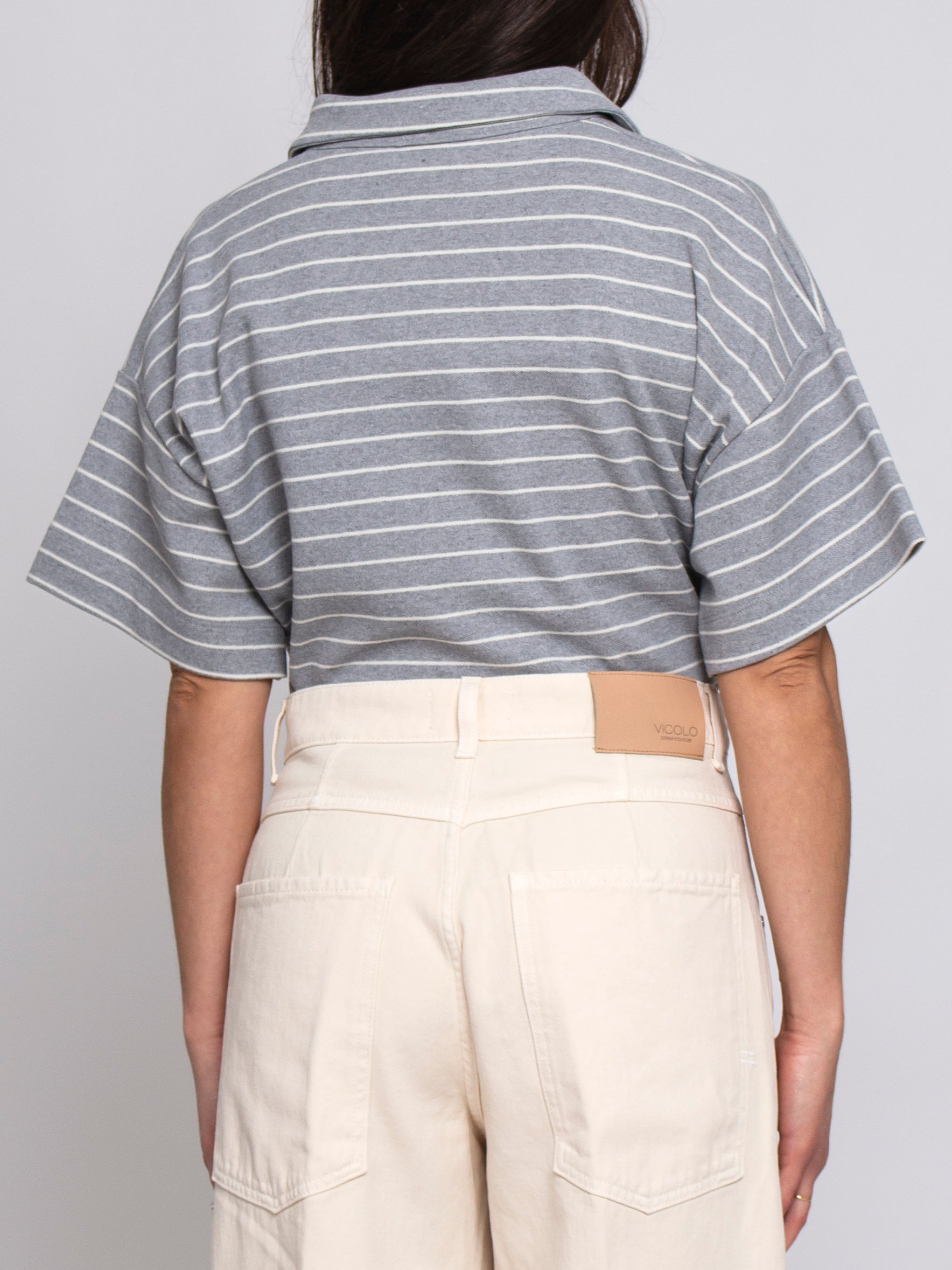 T-Shirt polo a righe Vicolo