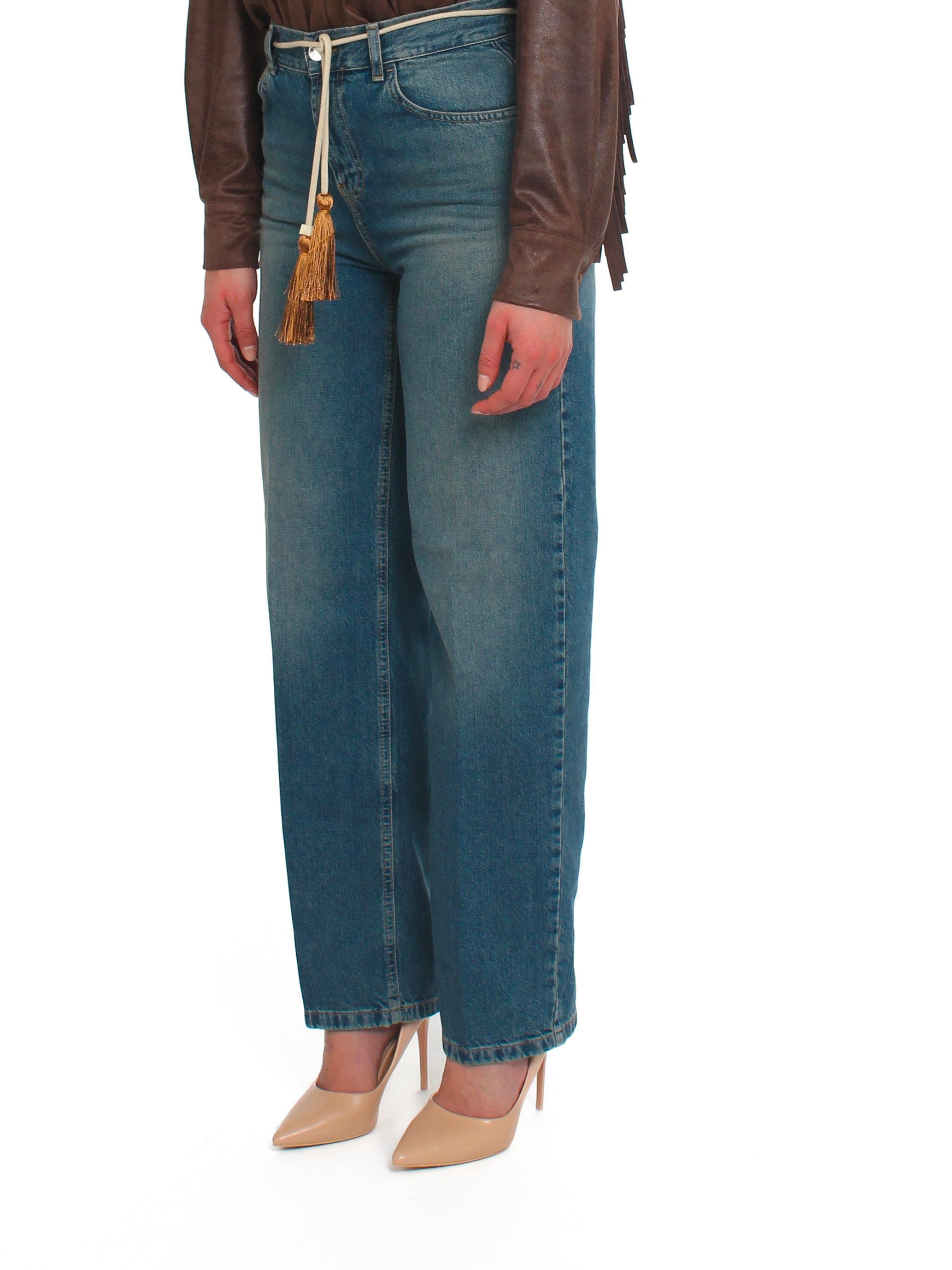 Jeans straight con cintura nappine Liu-Jo