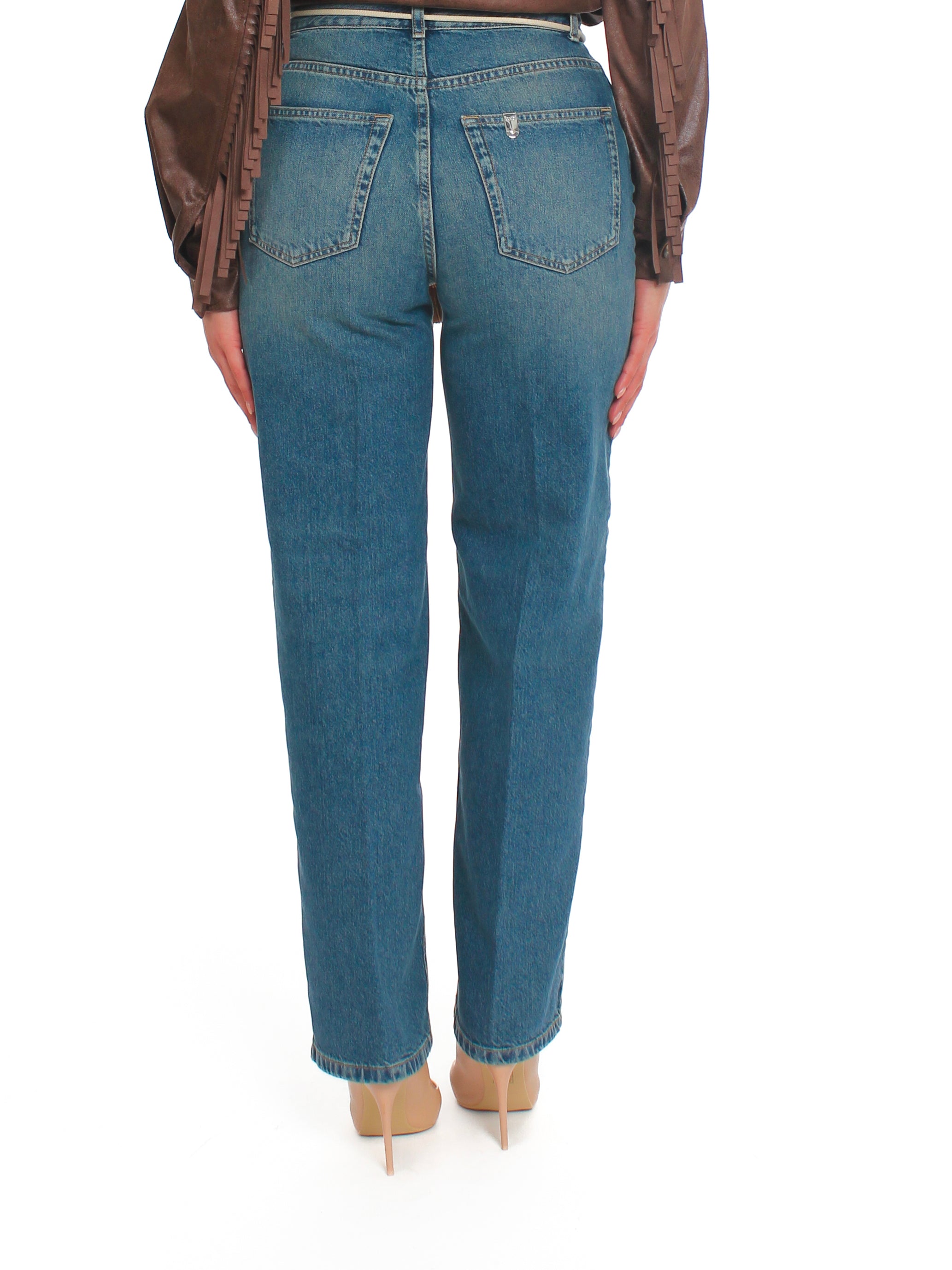 Jeans straight con cintura nappine Liu-Jo