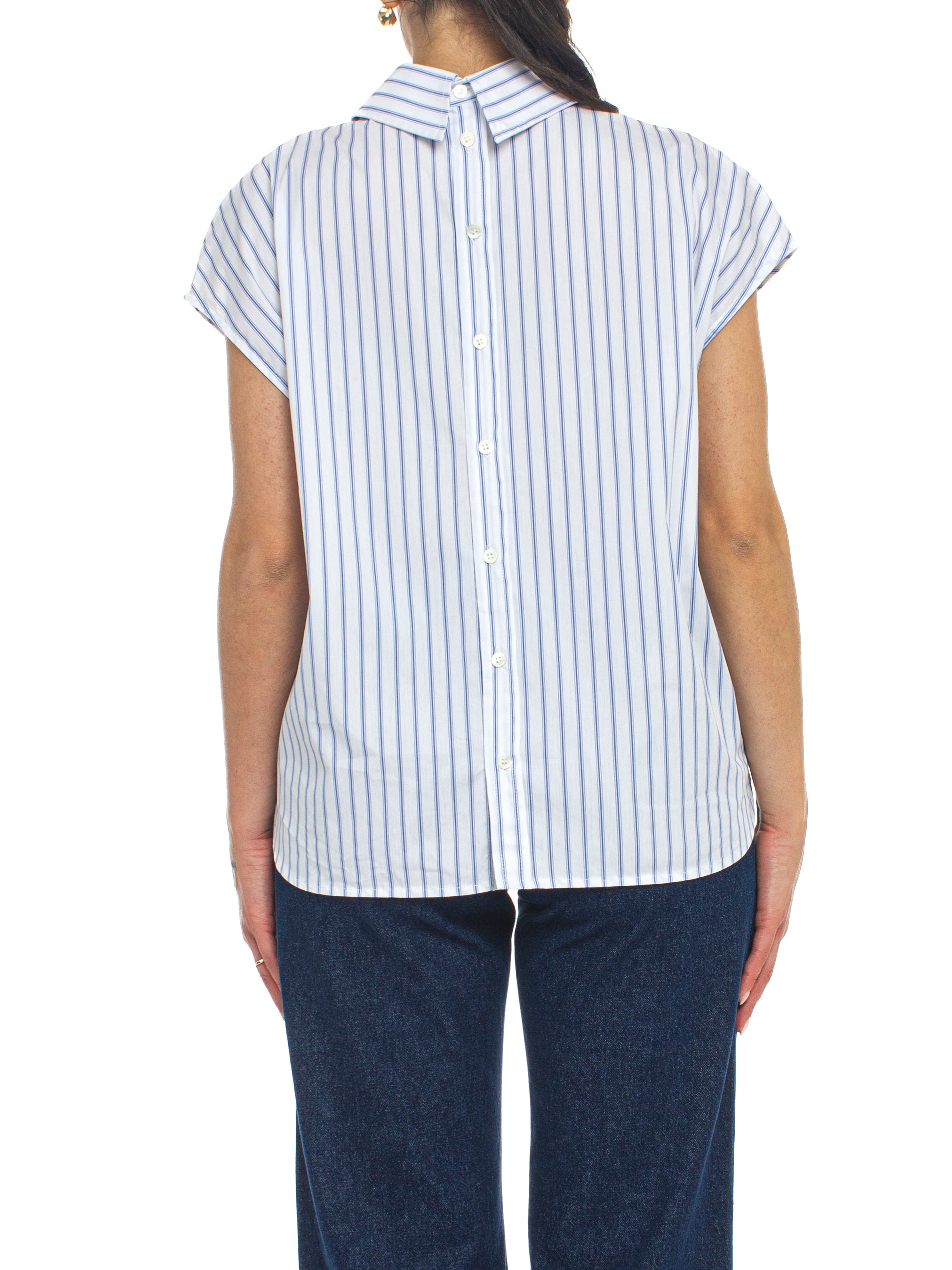 Camicia smanicata a righe Vicolo