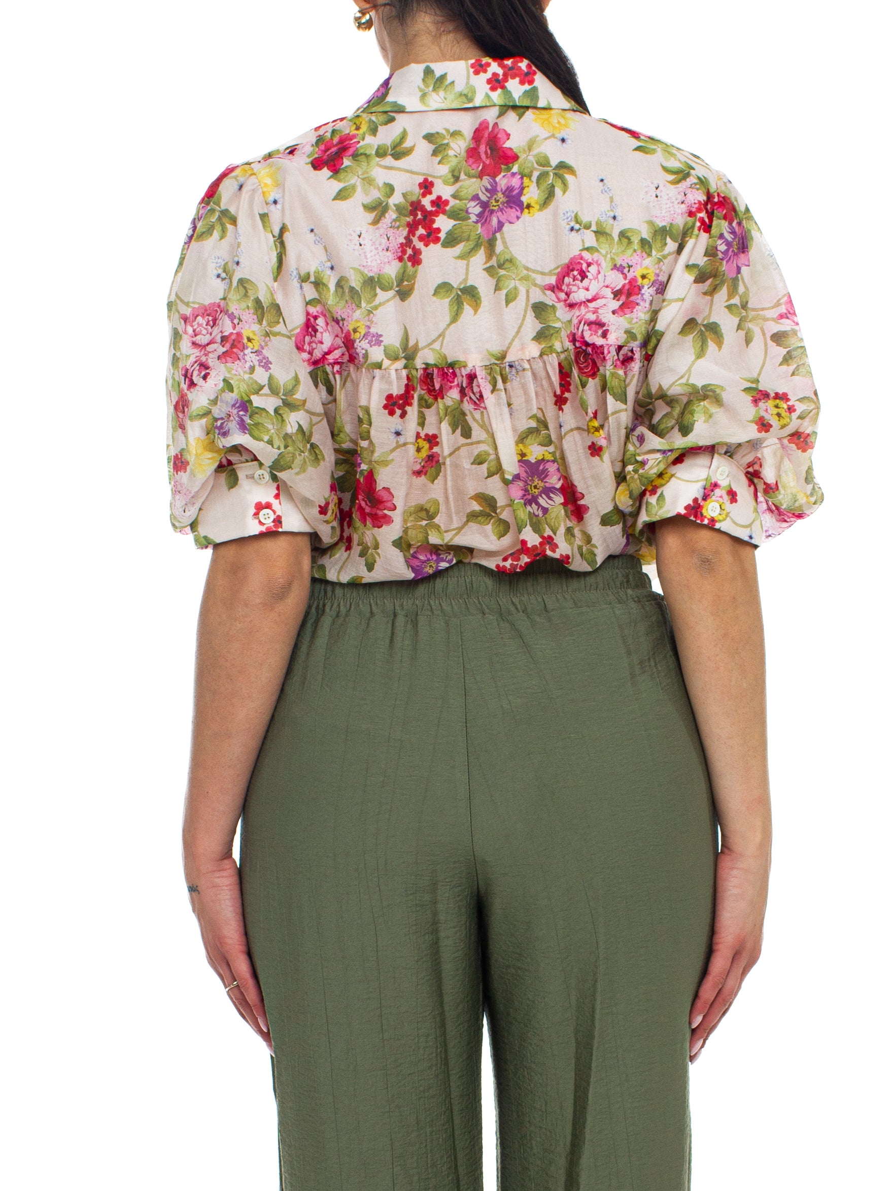 Camicia fantasia bouquet a manica corta Vicolo
