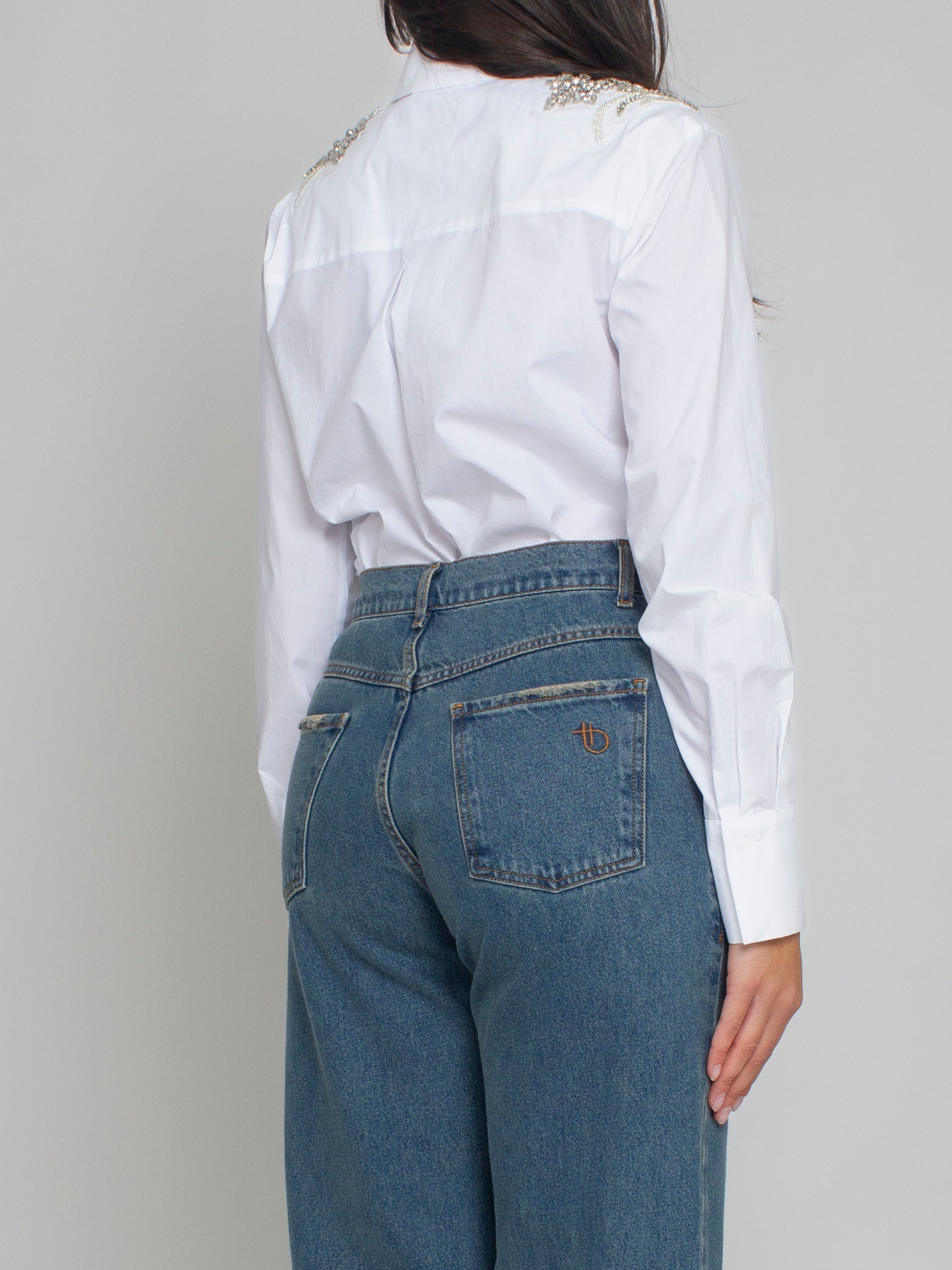 Camicia con patch floreale Blugirl