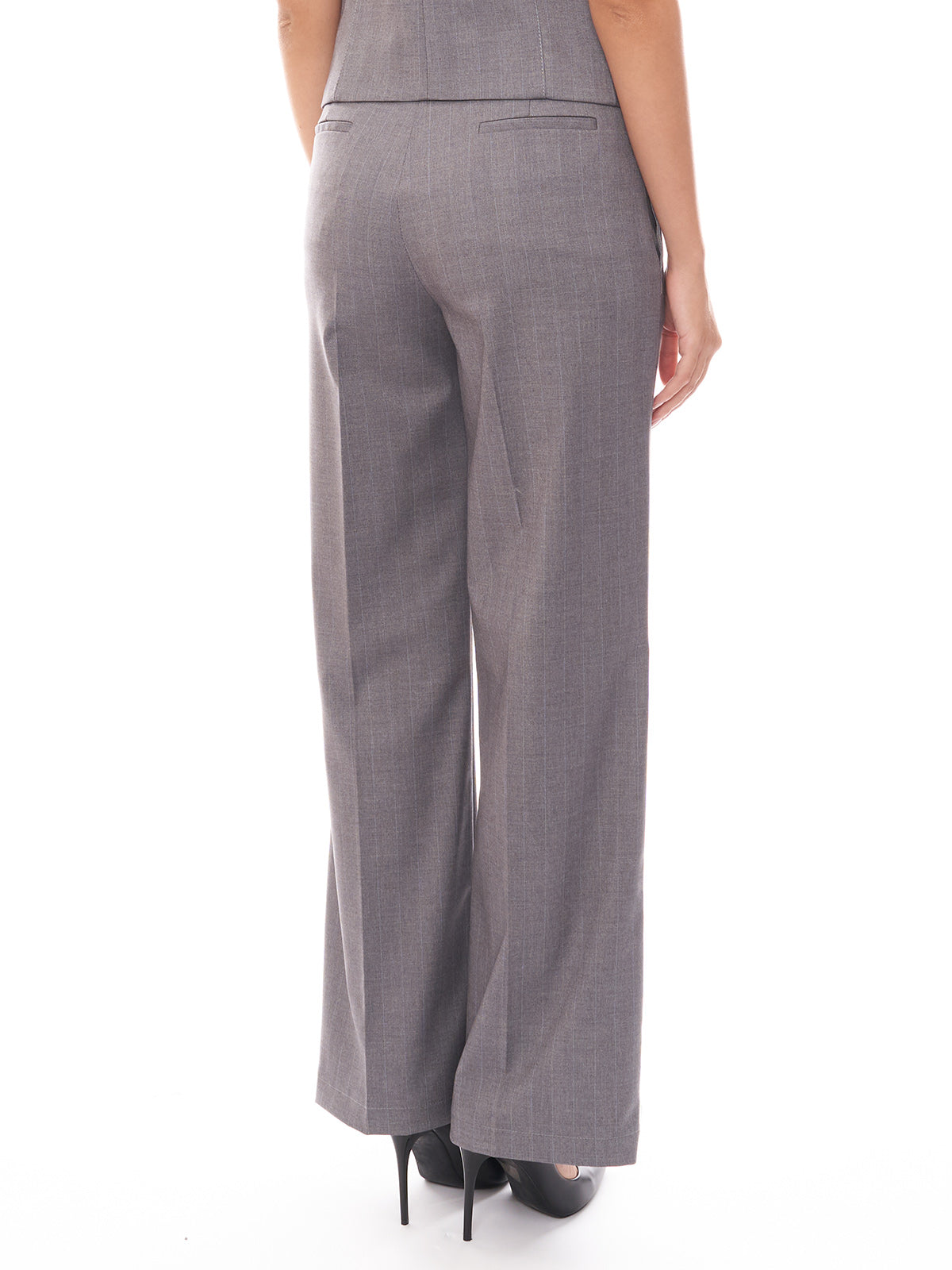 Pantalone Isabella straight leg gessato Vicolo