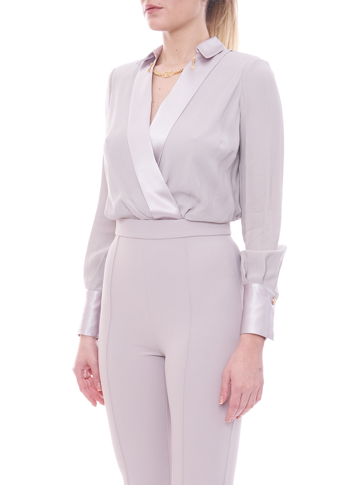 Elisabetta Franchi combined jumpsuit in crepe and viscose 