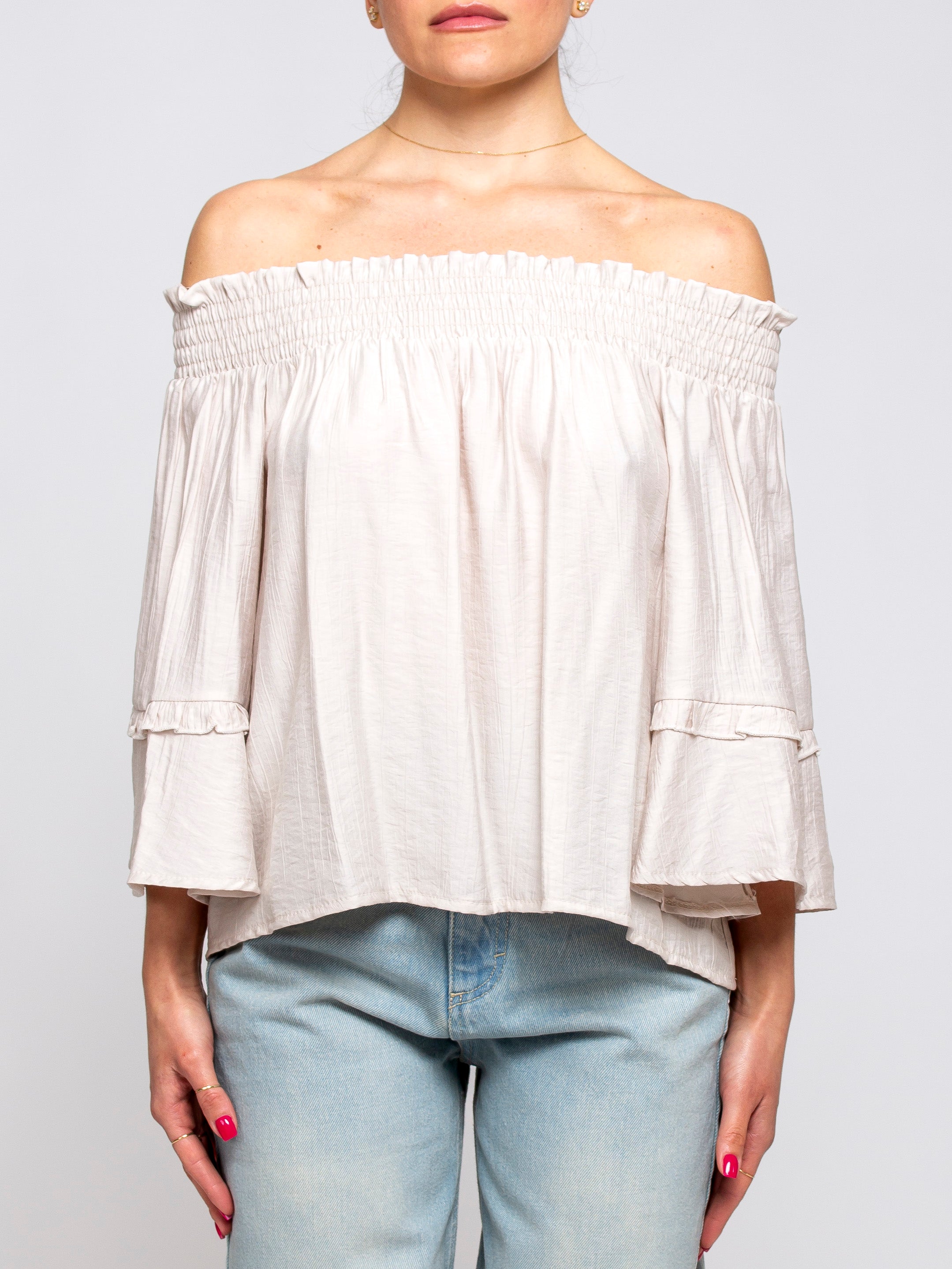 Blusa scollo a barca Two way