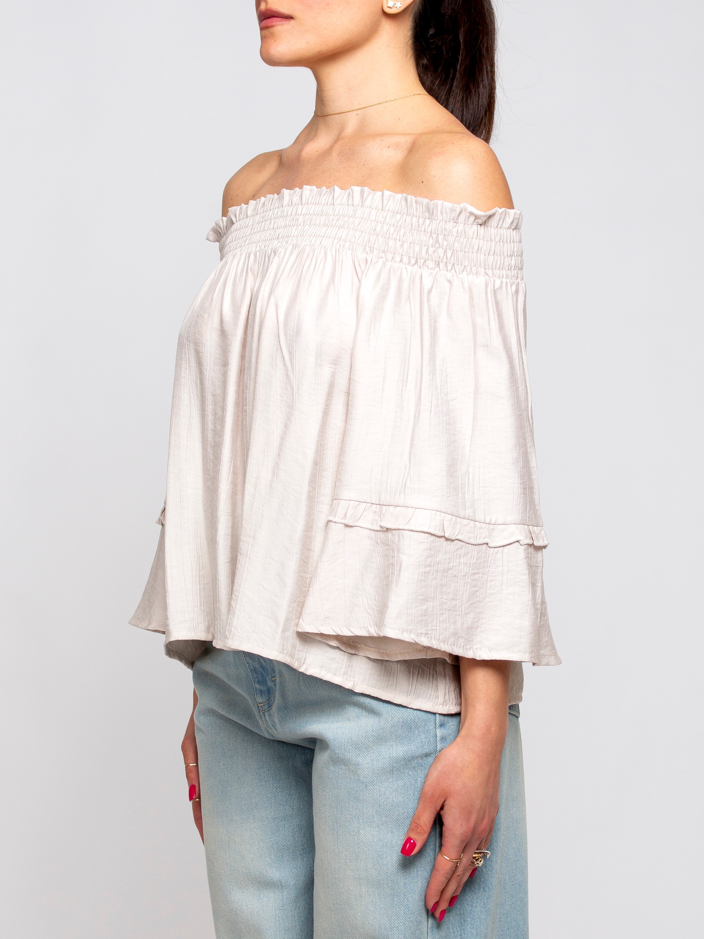 Blusa scollo a barca Two way