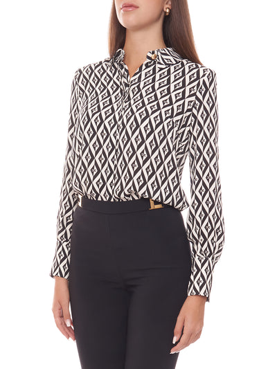 Camicia in viscosa stampa rombi Elisabetta Franchi