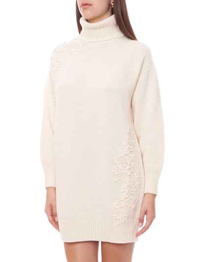 Knitted dress with Ermanno Scervino embroidery
