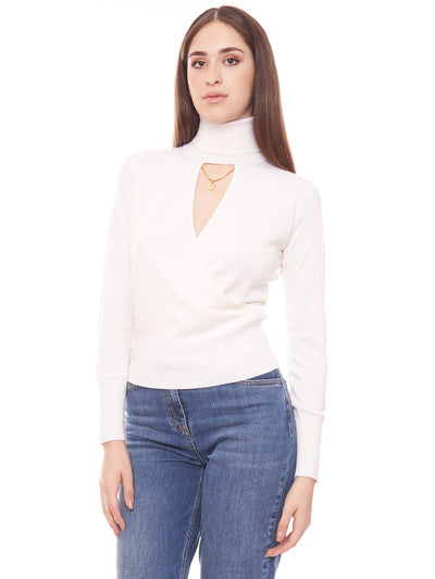 Dolcevita in lana con cut-out Elisabetta Franchi