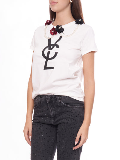 T-Shirt colletto perle Vicolo