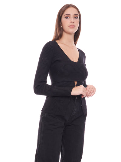 Maglia scollo a V con fascia Eleh
