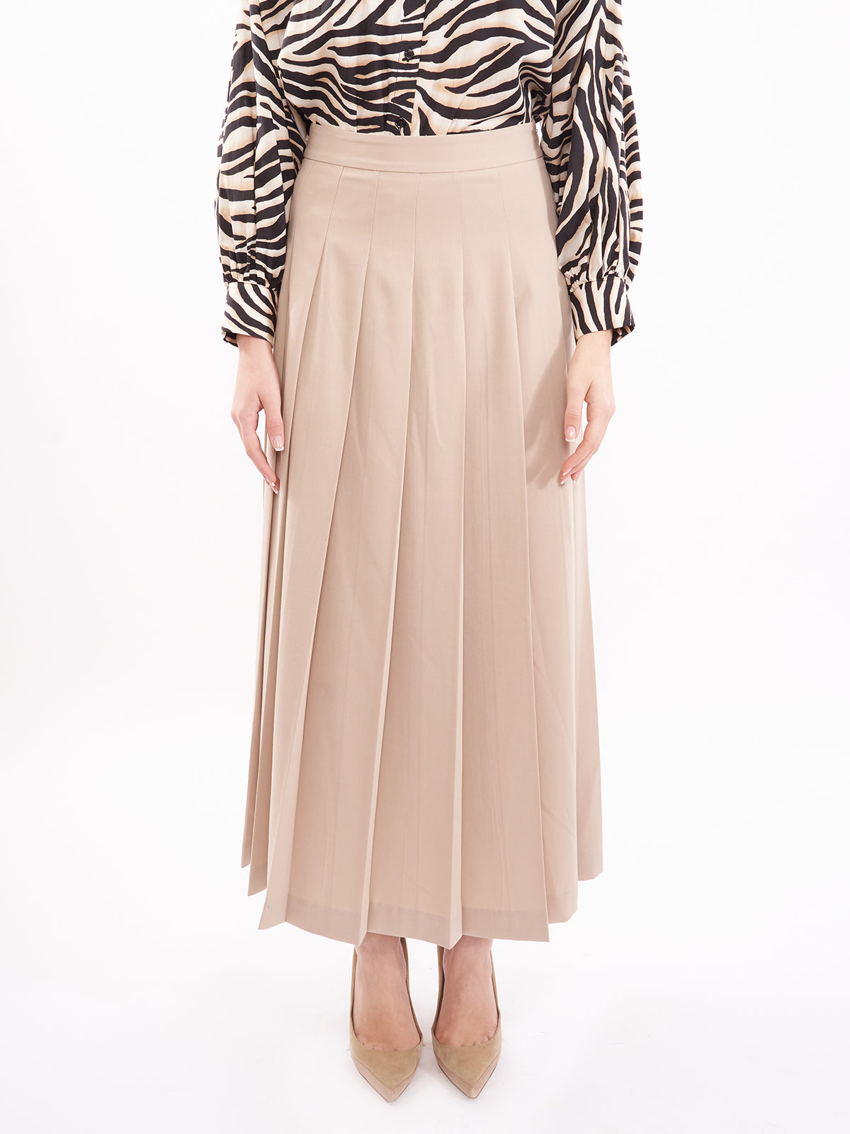 Vicolo long pleated skirt