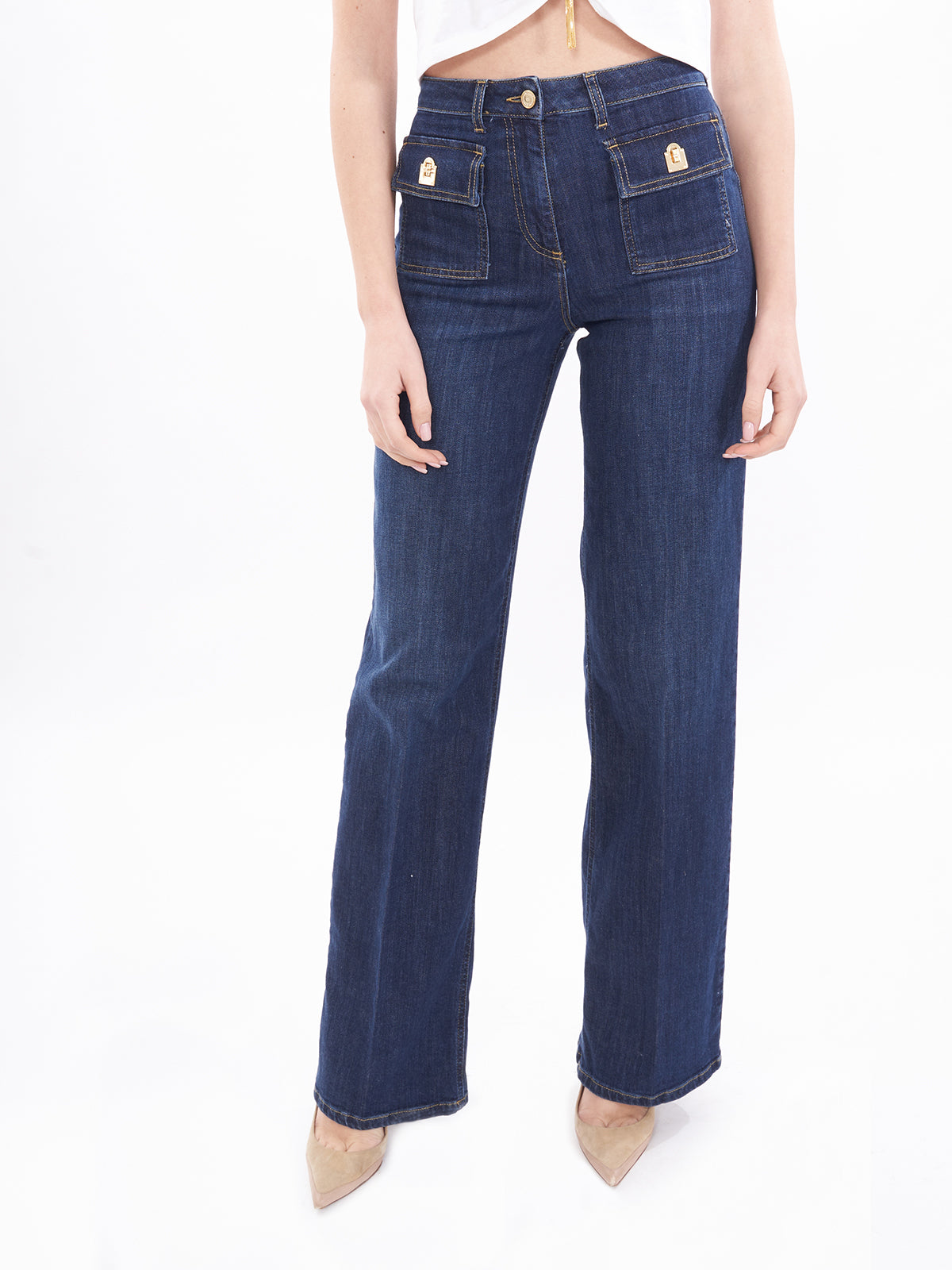 Jeans palazzo Elisabetta Franchi