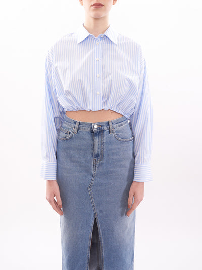 Cropped shirt with Vicolo elastic band