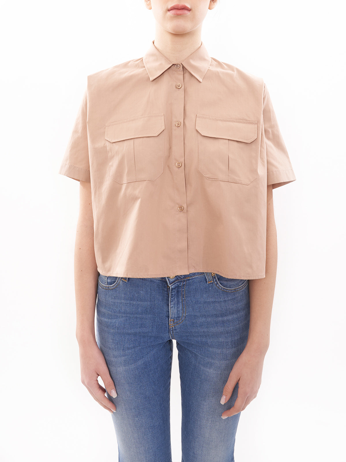 Camicia cropped popeline Vicolo